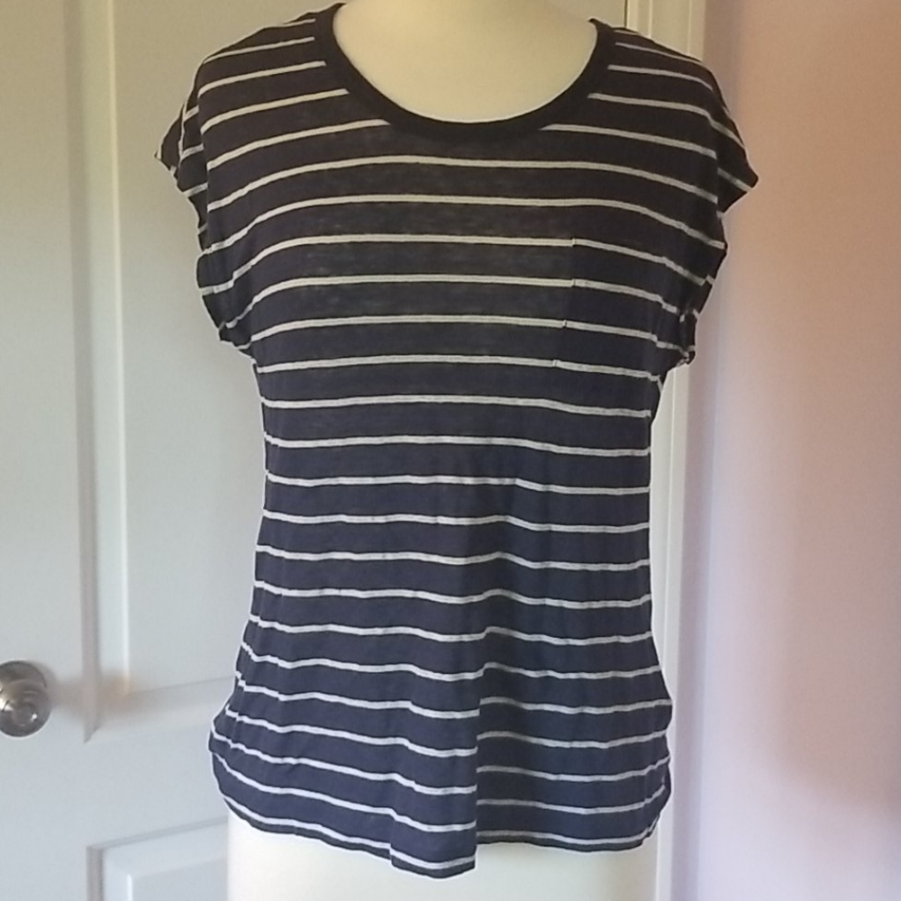 Joie Striped  Linen Top Small